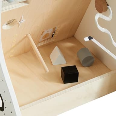 Beright Wooden Baby Walker Push and Pull Learning Activity Walker Kids’ Activity Toy Multiple Activities Center Develops Motor Skills & Stimulates Creativity (Natural) - Image 7