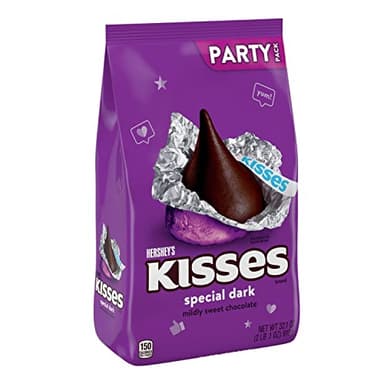 HERSHEY'S KISSES SPECIAL DARK Mildly Sweet Chocolate Candy Party Pack, 32.1 oz - Image 3
