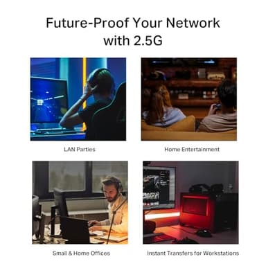 TP-Link TL-SG105S-M2 | 5-Port Multi-Gigabit 2.5G Ethernet Switch | Unmanaged Network Switch | Ethernet Splitter | Plug & Play | Desktop/Wall Mount | Silent Operation - Image 5