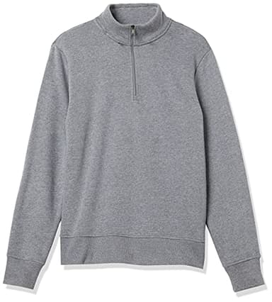 Amazon Essentials Men's Long-Sleeve Quarter-Zip Pullover Fleece Sweatshirt, Medium Grey Heather, XX-Large - Image 9