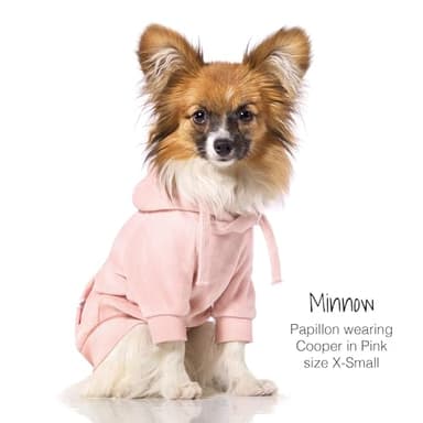 Pet Passion Cooper II Organic Cotton Velour Dog Hoodie Pet Coat for Small, Medium and Large Dogs, Pink, Large - Image 4