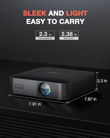 【360°Adjustable Stand & Auto Focus/Keystone】Mini Projector with WiFi and Bluetooth, Native 1080P Portable Outdoor Movie Projector, VOPLLS Home Projector 4K Support for HDMI/USB/AV/Phone/Laptop - Image 3