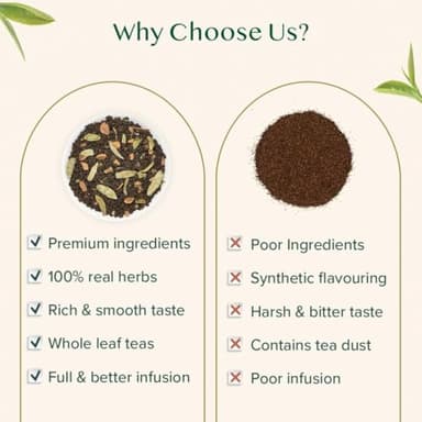 VAHDAM, Double Spice Masala Chai Tea (50+ Cups, 3.53oz) Strong, Robust & Spicy Blend - Black Tea CTC, Cardamom, Cinnamon, Cloves & Black Pepper | Pure Unblended Loose Leaf Tea | Vacuum Sealed - Image 6