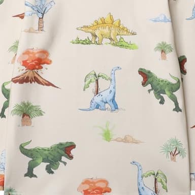 Owlivia 100% Organic Cotton Baby Long Sleeve Pajama Sets, Toddler Boy Girl 2-Piece Sleepwear(5-6 Years, Watercolor Dinosaur) - Image 2