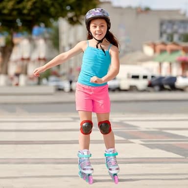 MammyGol Adjustable Inline Skates for Girls Boys Ages 4-12 with Light up Wheels & Butterfly Design – Vibrant Flashing Roller Skates, Perfect Beginner Skates for Kids Youth - Image 4