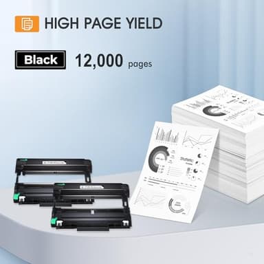 DR730 DR-730 Drum Unit 2-Pack Compatible Replacement for Brother Drum DR730 DR-730 DR 730 for MFC-L2710DW MFC-L2750DW HL-L2395DW HL-L2370DW DCP-L2550DW MFC-L2750DWXL Printer (Black，Not Toner) - Image 7