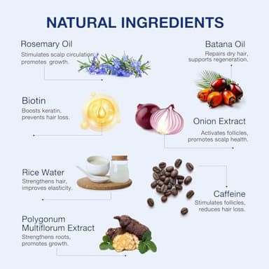 VENANOCI Hair Growth Oil Spray: with Rosemary, Biotin, Batana Oil & Rice Water – Natural Anti-Hair Loss Treatment for Thinning Hair – Promotes Thicker, Fuller Hair for Women & Men – All Hair Types - Image 4