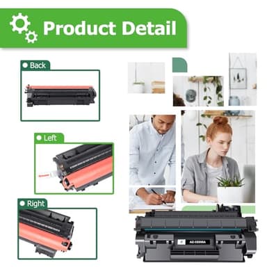 Aztech Compatible Toner Cartridge Replacement for HP CE505A 05A for HP P2035 P2035N P2055DN 2055DN 2035N P2030 P2050 P2055D P2055X 2055D 2055X Printer (Black 2-Pack) - Image 4