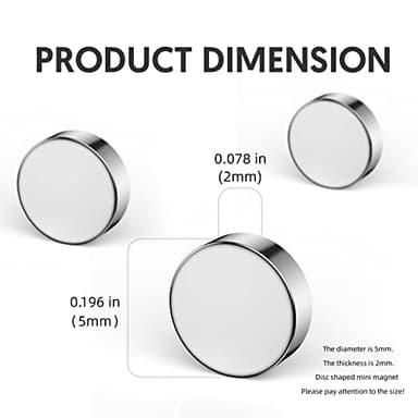 200PCS Refrigerator Magnets, 5×2MM Small Round Rare Earth Neodymium Magnets, Fridge, Office, Whiteboard, Durable Mini Magnets - Image 3