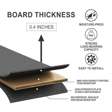 Yarfyk Bunkie Board 10MM, Folding Spring Box, Light and Thin, Breathable, Noise Minimizing, Moisture Resistant Bunkieboards,Bed Support Flat Noodles, Queen Size 60x80'' ﻿ - Image 2