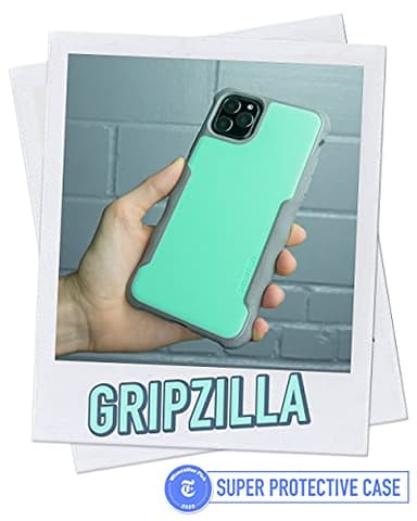 Smartish iPhone 11 Pro Max Armor Case - Gripzilla [Rugged + Protective] Slim Tough Grip Cover - Minty Fine - Image 2