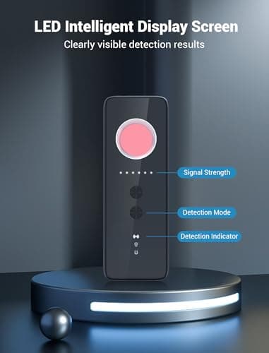 Ｓｍｈａｗｋ smhawk Hidden Camera Detector - 2025 Camera Detector, Bug Detector, GPS Tracker Detector, spy Camera, Listening Device Detector for Hotels, Home, Office, 6 Levels Sensitivity,4 Modes - Image 3
