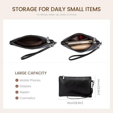 LOVEVOOK Laptop Tote Bag for Women, 15.6 Inch Large Capacity Vintage Leather Work Computer Bag, Business Casual Shoulder Handbag, Black - Image 6