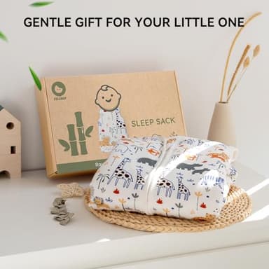 FILLEEP Baby Sleep Sack 6-12 Months Rayon Made From Bamboo 1.0 Tog Soft Wearable Blanket Baby Sleeping Bag for Infant Newborn 2-Way Zipper Toddler Sleep Sacks - Image 7