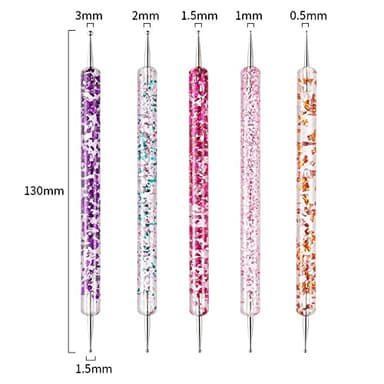 Artdone 31pcs Nail Art Brushes, Nail Art Tool Set, Dotting Tools, Dust Brush,Striping Brushes for Long Lines, Drawing Pen For Gel Polish Design supply - Image 5