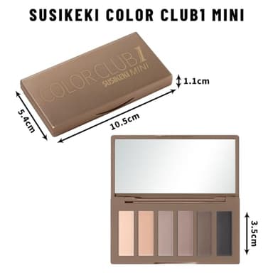 SUSIKEKI 6 Colors Mini Eyeshadow Makeup Palette Neutral Nude Smoky Eye Shadow Taupe & Brown Matte Make Up Pallet with Mirror Highly Pigmented Long Lasting Waterproof Travel Size Gift Kit 01 - Image 9