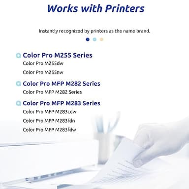 206A M283fdw Toner Cartridge [with Chip] Compatible Replacement for 206A W2110A Toner cartridges hp Set HP Color Pro MFP M283fdw M283fdn M283cdw M283 M255dw M255nw M255 M282nw M282 Printer, 4 Pack - Image 2