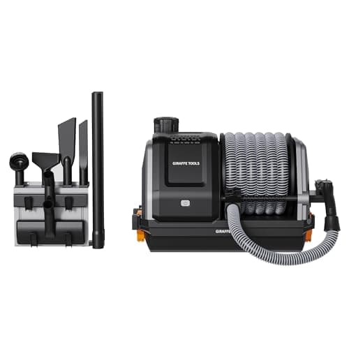 Giraffe Tools Grandstorm Wall-Mounted Vacuum Cleaner with 30 FT Retractable Hose, Wet Dry Vacuum Cleaner with 6 Nozzles for Car Detailing Remote Control, Grey - Image 1