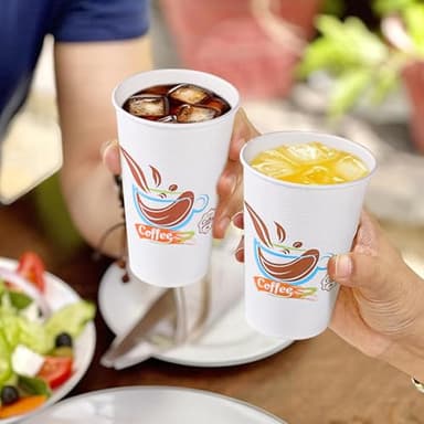 Lamosi 12 OZ Coffee Cups 180 Pack, Hot Paper Disposable Cups for Drinks, Insulated Leakproof Cup for Cafe, Office and Home - Image 6