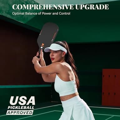 JOJOLEMON Pickleball Paddles Featuring a Raw Carbon Fiber Paddle Face and 16mm Power Polymer Core Pickleball Rackets Designed for Spin and Consistency - Image 7