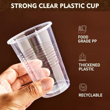 YEEHAW 9 oz Plastic Cups, 500 Pack - Clear Disposable Drinking Water Cups for Cold Beverages, Ideal for Party - Image 5