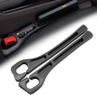 No Drop Seat Guard,Car Seat Gap Filler,Drop seat Gap fillers Between Seat and Console Stop Things from Dropping (Black - Image 3