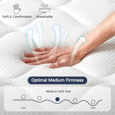 SIMARTH Twin Mattress 10 Inch for Kids Memory Foam Hybrid Mattress with Motion Isolation and Pressure Relief, Strong Edge Support, Pocket Spring Twin Size Mattres in a Box - Image 2