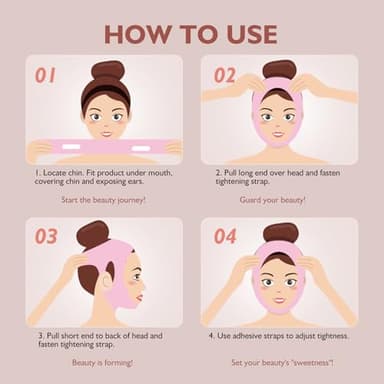 ZIGU Adjustable V-Line Chin Strap for Daily & Night Face Lifting - Reusable Jawline Shaper Made with Advanced Electric-Hot-Press Tech for Skin-Friendly Breathable Ice Silk Material - Image 9