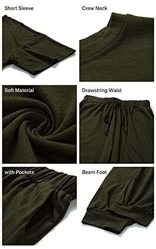 PRETTYGARDEN Women's Two Piece Lounge Sets 2025 Spring Summer Jogger Pants Vacation Outfits Travel Airplane Matching Clothes (A-black,X-Large) - Image 6