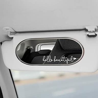 3 x Hello Beautiful Rearview Mirror Decal, Vanity Mirror Stickers, Rear View Mirror Vinyl Decor, Car Accessories Gifts, Car Decor for Women, Car Window Decal, Self Affirmations Stickers - Image 6