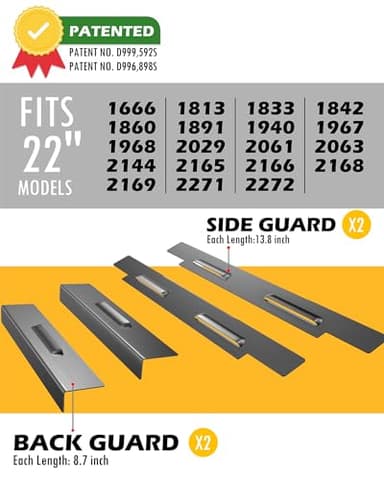 Upgraded Magnetic Wind Guards for Blackstone 22'' Griddle, Fit with Blackstone Griddle Accessories, Protect Flame, Hold Heat, Save Gas, Powder-coated Stainless Steel - Image 6