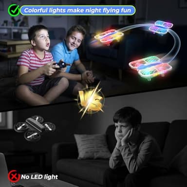 HOFMOC Mini Drone for Kids 8-15, Indoor Drones Gifts for Boys 8-12, Boys Toys Age 8-10, Beginner Drones with Propeller Protection, Throw to Go, Altitude Hold, 3D Flips and Headless Mode - Image 4