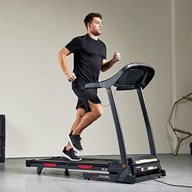 Sunny Health & Fitness Premium Folding Incline Treadmill with Pulse Sensors, One-Touch Speed Buttons, Shock Absorption, Optional Bluetooth with Exclusive SunnyFit App - Image 9