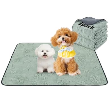 LOOBANI Washable Pee Pads for Dogs: 2 Pack Super Absorbent Reusable Puppy Pads, Leakproof and Waterproof Dog Training Pads Whelping Pads for Potty, Floor, Crate, Couch Bed and Travel, 36"x41" - Image 1