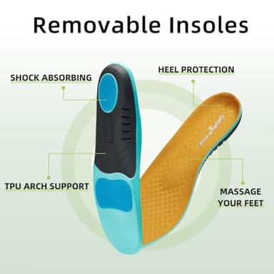 Men's Orthopedic Slip On Loafers Walking Shoes: Flat Feet Plantar Fasciitis Supportive Sneakers for Walking, Flat Outdoor Driving Comfortable Sneakers Denim Size 13 - Image 5