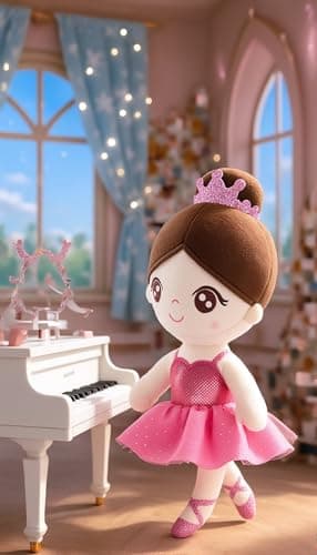Gloveleya Ballet Toy Baby Girl Gifts Dolls Soft Plush Toy Ballet Girl Doll Peach 14 Inches with Gift Box - Image 7