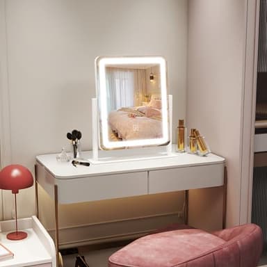 ROLOVE Vanity Mirror with Lights, 12.6"×15" LED Makeup Mirror, Lighted Makeup Mirror with Lights, Smart Touch Control Dimmable 3 Modes Light, Lighted Up Mirror for Makeup Desk, Bedroom, Dressing Room - Image 7