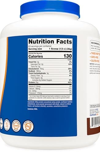 Nutricost Whey Protein Concentrate (Chocolate) 5LBS - Image 4