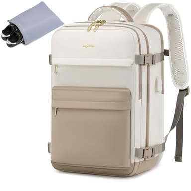 Large Travel Backpack for Women - 17 Inch 35L Carry On Laptop Bag Flight Approved Personal Item Daypack Weekender Traveling TSA Business Bag Luggage Waterproof for Airplane with Toiletry Shoe Bag - Image 1