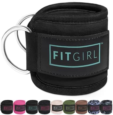 FITGIRL - Ankle Strap (Single) for Cable Machines and Resistance Bands, Work Out Cuff Attachment for Home & Gym, Glute Workouts - Kickbacks, Leg Extensions, Hip Abductors, Women Only (Mint, Single) - Image 1