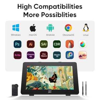 XPPen Artist Pro 24 Gen2 165hz Drawing Tablet with Screen, △E < 1 Graphic Tablet with Full Laminated AG Screen, Drawing Monitor with Dual 16384 Pen Pressure Battery-Free Stylus, Mini Keydial, 23.8" - Image 9