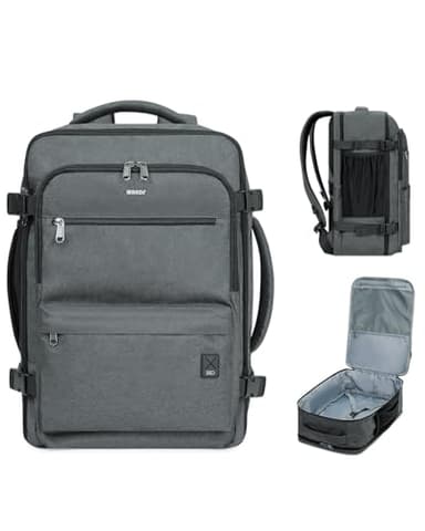 WANDF Travel Backpack For Spirit Airlines Personal Item Bag 18x14x8 with Wet Pocket, 17 Inch Laptop Backpack for Men Women（Grey） - Image 1