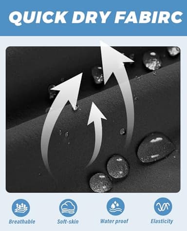 Alimens & Gentle Mens 5" Swim Trunks with Zipper Pocket 2 in 1 Swim Shorts with Compression Liner Solid Quick Dry Beach Shorts Dark Grey - Image 5