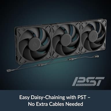 ARCTIC P14 Pro - Powerful Premium Fan, 140 mm PWM Fan, 400-2500 RPM, 0 RPM <5% PWM, Fluid Dynamic Bearing, 4-Pin - Black - Image 8