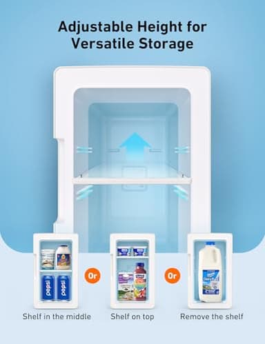 AstroAI Mini Fridge 2.0 Gen, 6 Liter/8 Cans Makeup Skincare Fridge 110V AC/ 12V DC Portable Thermoelectric Cooler and Warmer Little Tiny Fridge for Bedroom, Cosmetics (Beige) - Image 4