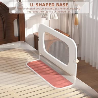 FigTime Bed Rail for Toddlers, Baby Bed Rail Guard for Kids, Toddler Bed Rails with Reinforced Anchor Fit, Height Adjustable & Foldable Bed Rail Guard for Twin, Full, Queen & King Beds (White, 32IN) - Image 6