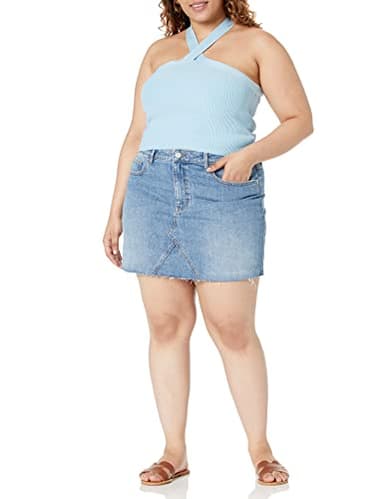The Drop Women's Arhaan Denim Mini Skirt, Medium Indigo, XL - Image 7