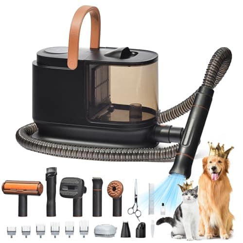 Bunfly Dog Hair Vacuum, Dog Grooming Kit, Pet Grooming Vacuum,13,000kPa Powerful Suction, 99% Hair Removal, 3.5L Capacity, 16 Pet Grooming Tools, Home Cleaning - Image 1