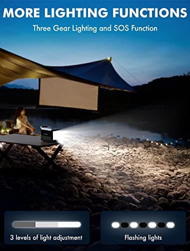 MARBERO Portable Power Bank with AC Outlet, Peak 120W/110V Portable Laptop Battery Bank, 24000mAh Charger Power Supply with AC Outlet, Power Station for Outdoor Camping Home Office Hurricane Emergency - Image 5