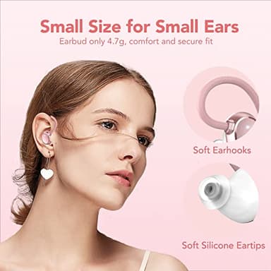 KT1 Wireless Earbuds, Sports Bluetooth Headphones, 120Hrs Playtime Ear Buds for Small Ear, IPX7 Waterproof Running Headphones, Deep Bass, Over Ear Sport Wireless Bluetooth Earphones for Android iOS - Image 5